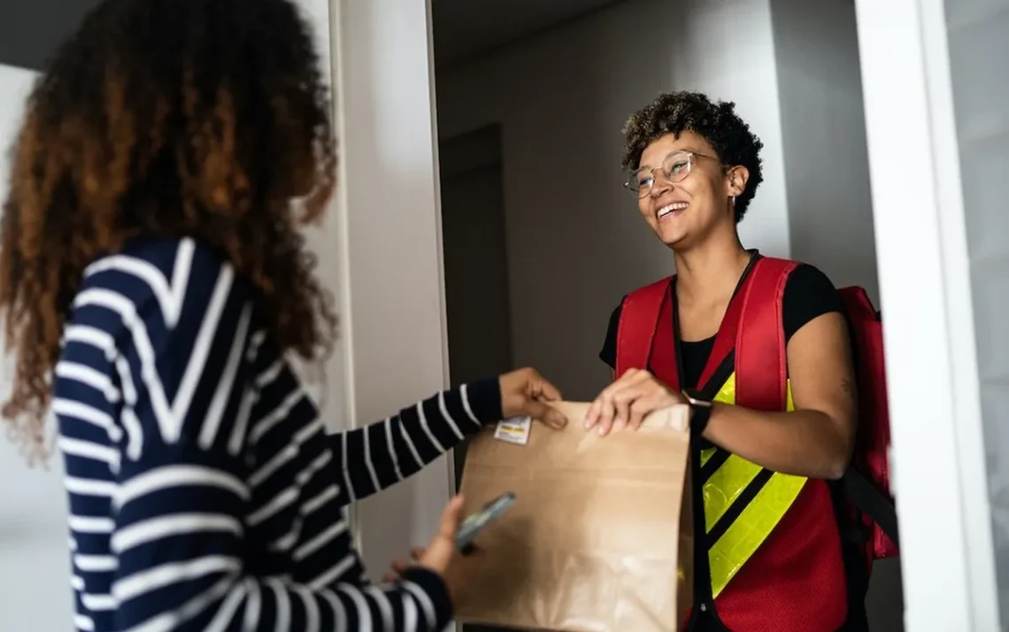 entrega, serviço, de entrega;