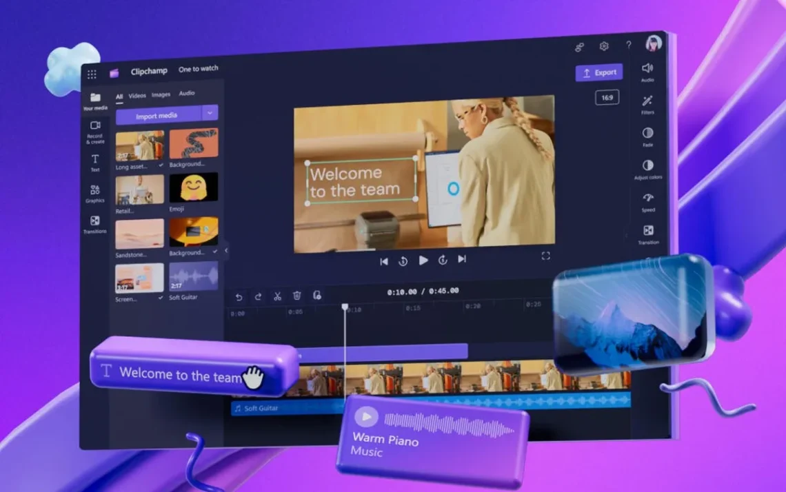 Clipchamp, editor de vídeo gratuito da Microsoft, funciona direto no navegador e oferece recursos como criação de clipes e legendas automáticas criadas por IA; saiba usar - Todos os direitos: @Tech Tudo