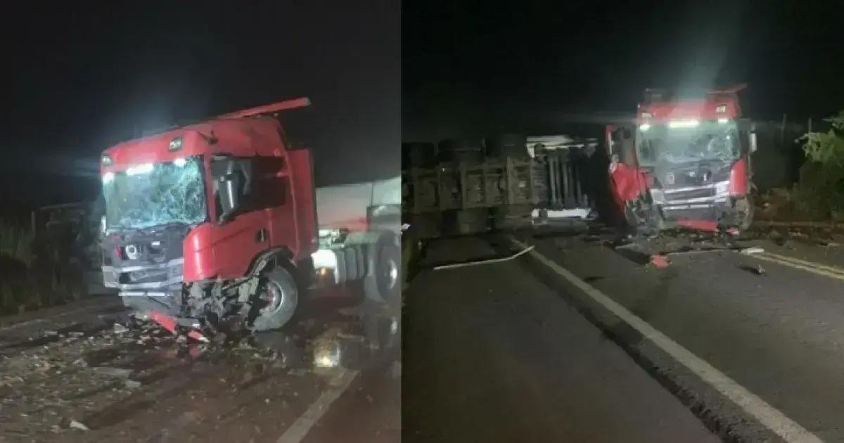 Acidente envolvendo caminhão-tanque interdita BR-101 em Laje por horas