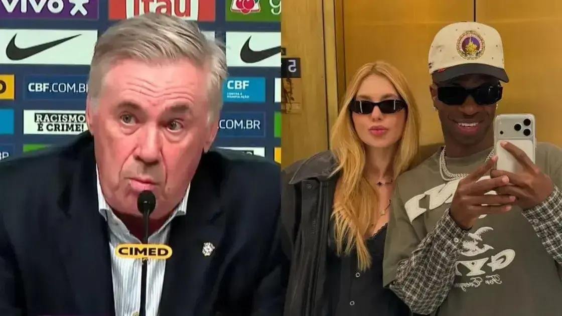 Ancelotti comenta polêmicas de Vini Jr.: "Cometeu um erro"