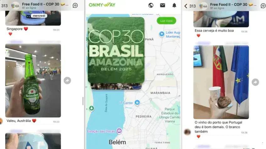 App On My Way ajuda participantes a encontrarem alimentos gratuitos na COP30