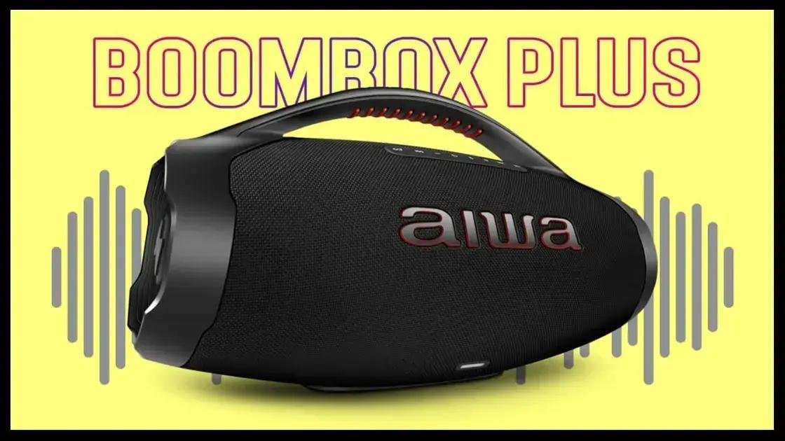 Caixa Boombox Plus da AIWA com até 47% de desconto na Black Friday