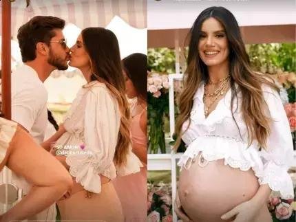 Camila Queiroz e Klebber Toledo celebram a espera da primeira filha no Prêmio Earthshot