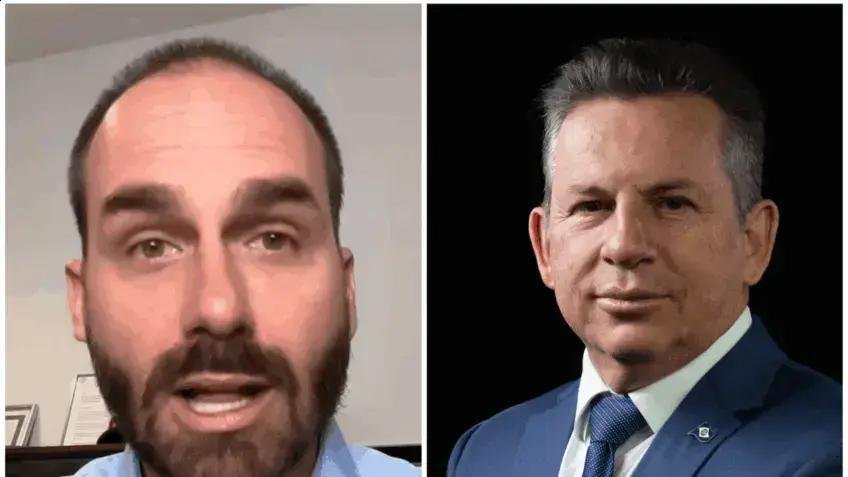 Eduardo Bolsonaro responde governador de MT após críticas contundentes
