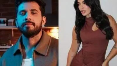 Gustavo Mioto e Larissa Santos são flagrados em momento romântico durante viagem