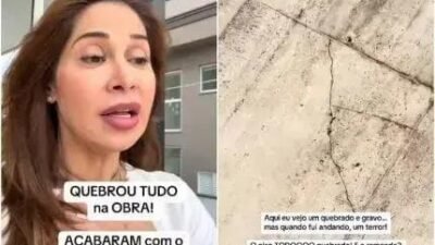 Maíra Cardi se revolta com piso de R$ 2 milhões destruído na mansão