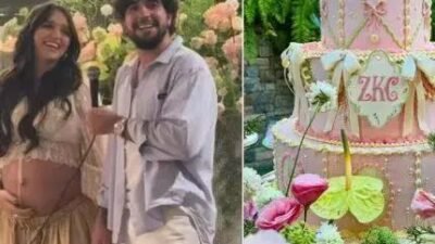 Rafa Kalimann e Nattan celebram chá de bebê da filha Zuza em São Paulo