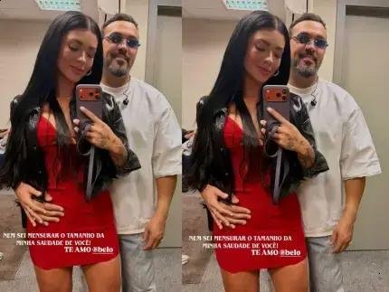 Rayane Figliuzzi se reencontra com Belo após saída de A Fazenda 17