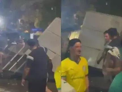 Torcedores do Palmeiras protestam após derrota na final contra o Flamengo