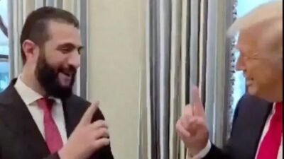 Trump presenteia líder sírio com perfume e gera desconforto em encontro