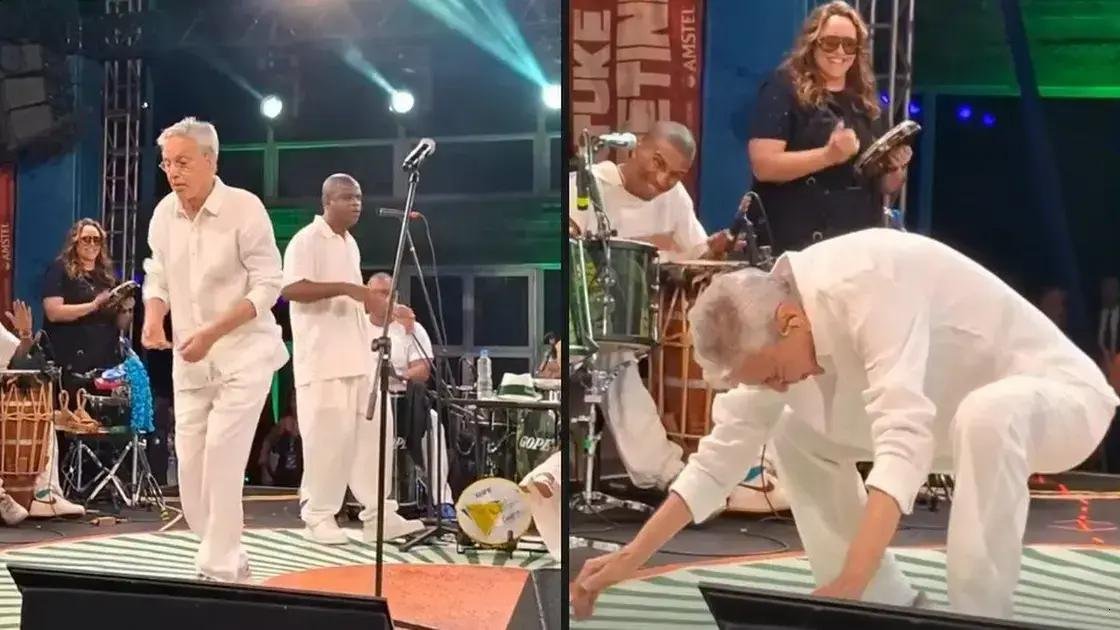 Aos 83 anos, Caetano Veloso encanta com dança no Batuke