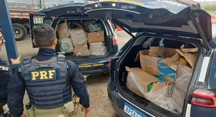 Apreensão de 340 kg de drogas em caminhão na BR-116 em Feira de Santana