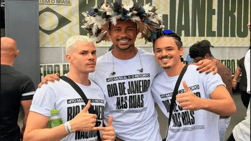 Artistas da TV Globo se mobilizam contra anistia em grande manifestação no Rio