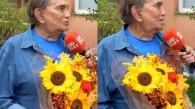 Dedé Santana celebra homenagem na calçada da fama da Globo