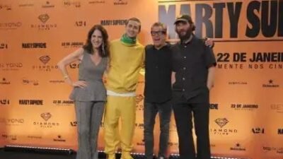 Elenco de ‘Marty Supreme’ brilha na estreia exclusiva em São Paulo