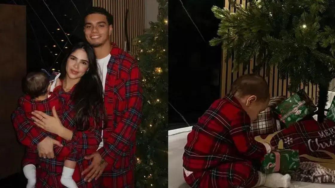 Filho de Ronaldinho celebra primeiro Natal com filha na Inglaterra