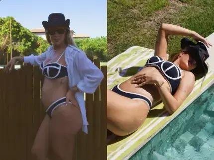 Lore Improta curte Bahia e fala sobre sono na gravidez