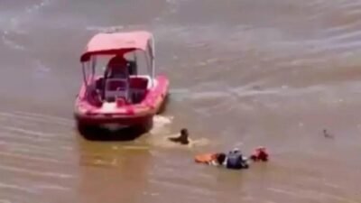 Sobreviventes de naufrágio no Rio Paraná: resgate emocionante após tempestade