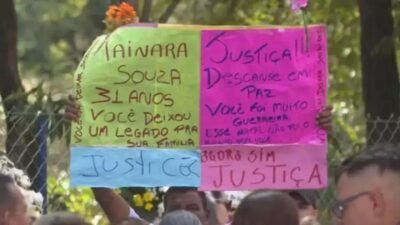 Tainara Souza Santos: corpo de vítima de feminicídio é sepultado em São Paulo