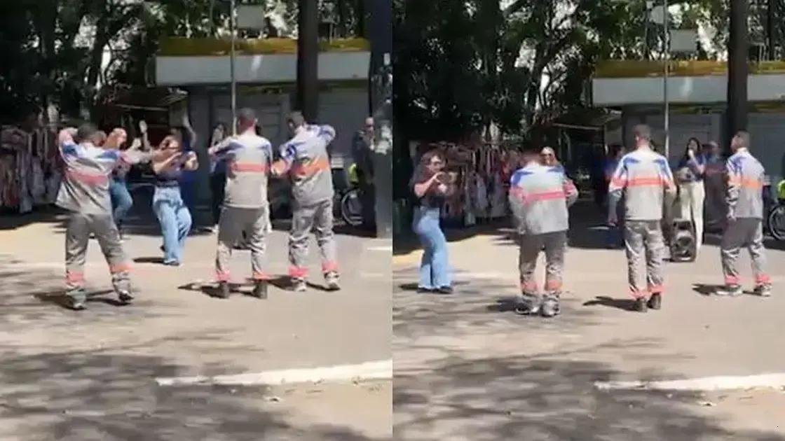 Técnicos da Enel fazem dancinha em meio a apagão em São Paulo