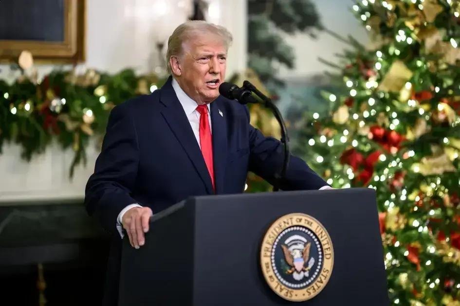 Trump critica a esquerda em mensagem natalina ao relembrar medidas nos EUA