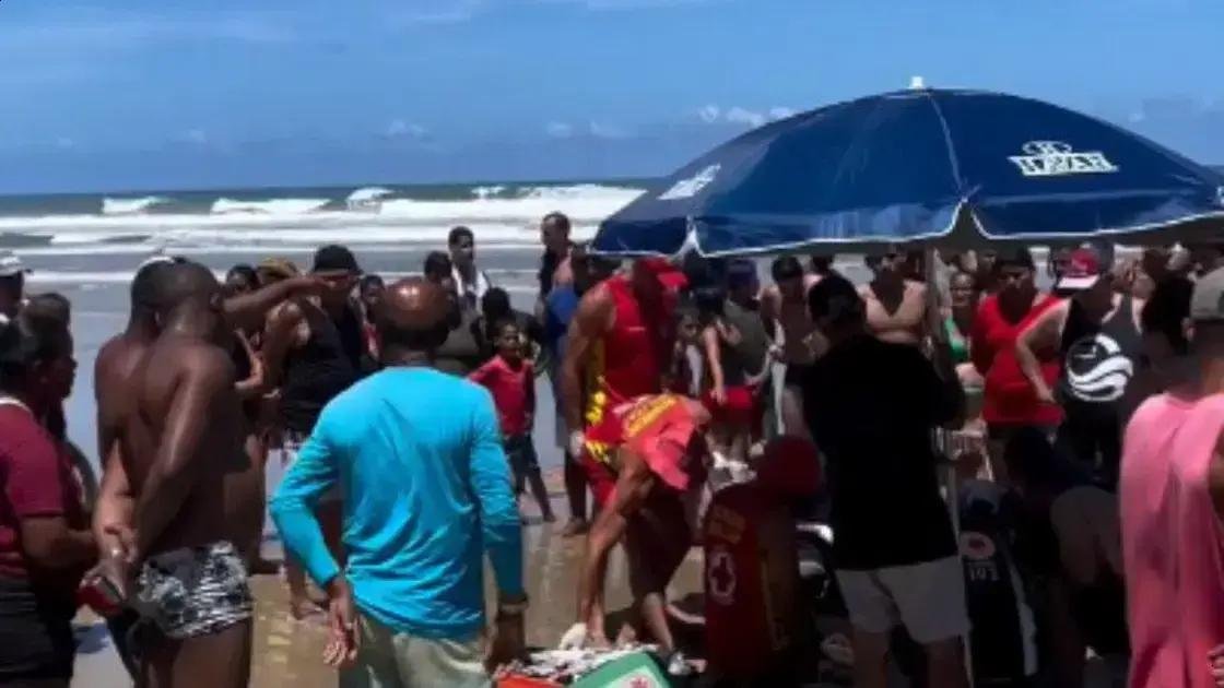 Banhista é resgatado após afogamento na Praia do Sul em Ilhéus