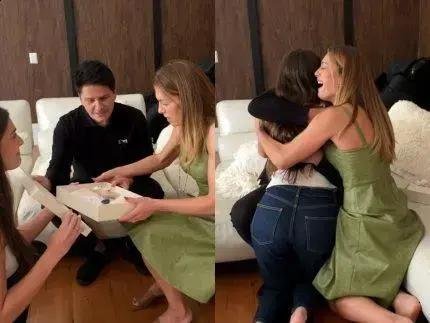 Cesar Filho e Elaine Mickely emocionados com a notícia da primeira gravidez