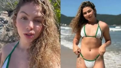 Influenciadora é atacada na praia por piercing em partes íntimas