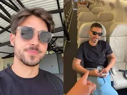 Lucas Lobato viaja em avião fretado com Carlinhos Maia e surpreende seguidores