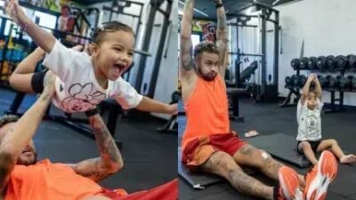 Mavie e Neymar: momentos especiais em treino