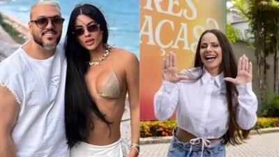 Namorada de Belo reage ao reencontro com Viviane Araújo em novela da Globo