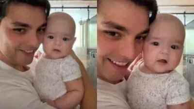 O dia agitado de Lucas Bley e a filha Mia: do riso ao perrengue