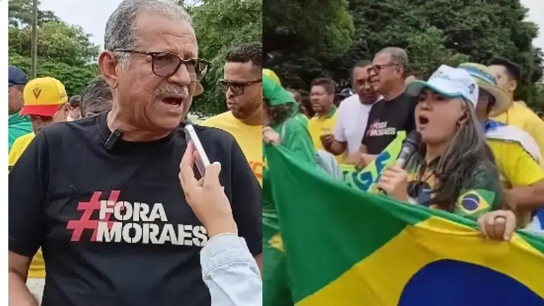 Poucos apoiadores de Bolsonaro se reúnem em ato convocado por desembargador