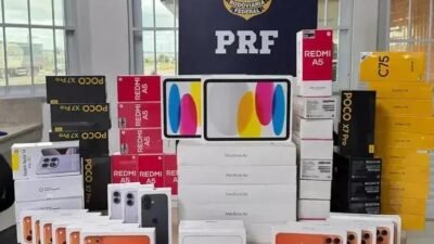 PRF apreende 64 eletrônicos irregulares na BR-116 na Bahia