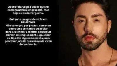 Rico Melquiades desabafa sobre a luta contra a dependência de medicamentos
