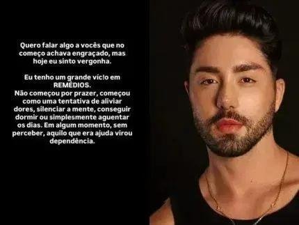 Rico Melquiades desabafa sobre a luta contra a dependência de medicamentos