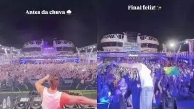 Tempestade interrompe show de Alok em cruzeiro de Réveillon