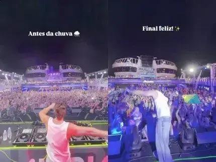 Tempestade interrompe show de Alok em cruzeiro de Réveillon