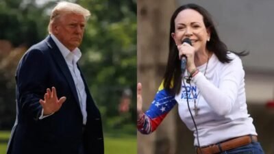 Trump se encontra com líder opositora venezuelana María Corina Machado
