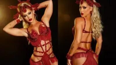 Virginia Fonseca brilha no ensaio da Grande Rio após viagem à Espanha