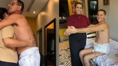 Após polilaminina, paraplégico Marcelo põe os pés no chão e emociona