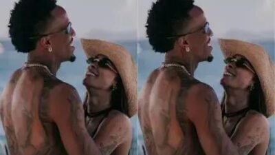 Eder Militão declara 'te amo' a Tainá Castro em foto romântica