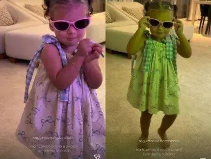 Helena, filha de Neymar, dança em casa após bloquinho com as irmãs