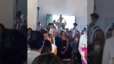 Moraes e Alckmin marcam presença no casamento de Tabata e João