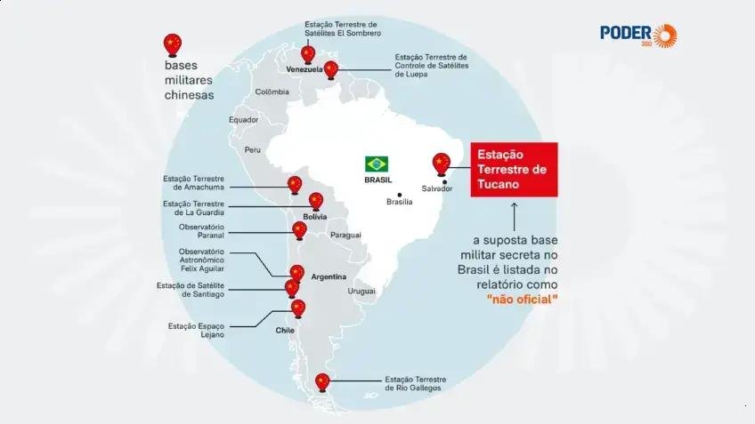 Relatório dos EUA aponta Estação Tucano em Salvador como base chinesa secreta