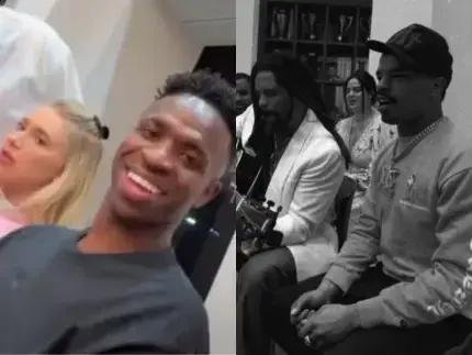 Virginia Fonseca acompanha filhos de Bob Marley em show na casa de Vini Jr