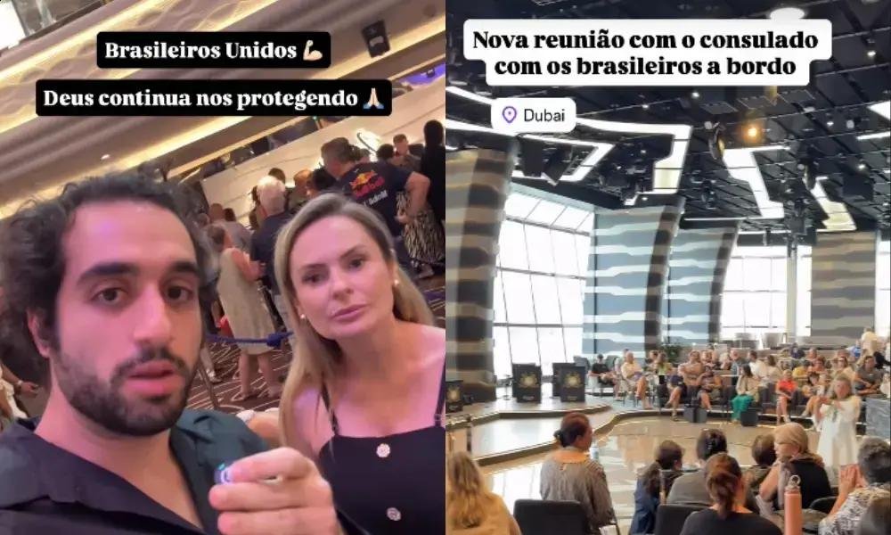 Brasileiros a bordo do MSC Euribia em Dubai aguardam repatriação