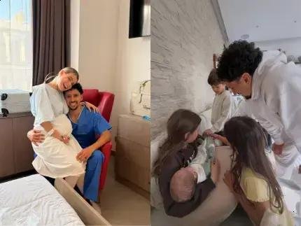 Carol Cabrino recebe alta com o filho Felippo após dias de internação