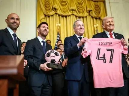 Donald Trump recebe Lionel Messi e elenco do Inter Miami na Casa Branca