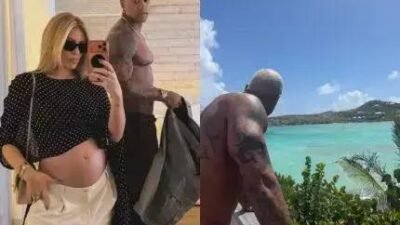 Lore Improta e Léo Santana celebram cinco anos em hotel de luxo no Caribe